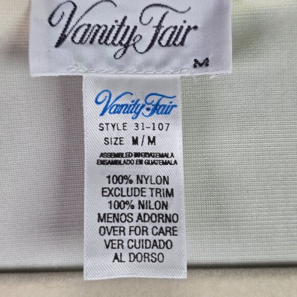 Vanity Fair Yellow Satin Lace Robe Medium Vintage Nylon Button Front USA Made - Picture 11 of 12